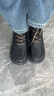 大东女士2025秋冬新款马丁靴女百搭英伦风厚底短靴女鞋短筒靴 黑色加绒 38 实拍图