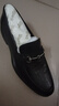 金利来（Goldlion）男鞋皮鞋乐福鞋时尚个性舒适套脚商务休闲鞋58013089501A黑色41 实拍图