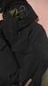 鸭鸭品牌正品派克羽绒服女士2025冬季新款户外工装连帽加厚保暖外套男 黑色 M (170) 实拍图