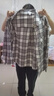 森马（Semir）[商场同款]长袖衬衫女中长款oversize春2025格纹上衣101125105007 实拍图