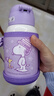 史努比（SNOOPY）儿童保温杯吸管直饮两用学生水壶316L不锈钢带杯套水杯子520ML 紫 实拍图