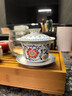 华光国瓷 国彩天姿茶盖碗品茗杯三才盖碗主人杯 斗彩茶杯泡茶碗 国彩天姿茶盖碗（单） 实拍图