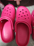 朴西沙滩休闲洞洞鞋女士EVA厚底增高情侣凉鞋男 树莓粉 35-36  实拍图