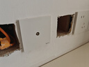 公牛（BULL）开关插座G57蝶翼超薄一位电视插座大面板插座G57T103暮雪白暗装 实拍图