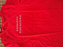 MsShe【天丝棉】特大码女装2025夏装胖mm巨显瘦字母短袖T恤上衣女 波斯红色现货 XL 实拍图