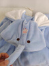 洁丽雅儿童浴巾带帽斗篷新生婴儿洗澡比棉纱布柔软吸水宝宝浴袍 (80*150cm)蓝色考拉 实拍图