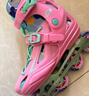 米高轮滑鞋S3儿童花样溜冰鞋套装高端平花四码调节直排初学花式旱冰鞋 粉色鞋 S (29-32) 实拍图