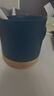 炊大皇马克杯 木底陶瓷杯高颜值办公防滑咖啡杯牛奶杯水杯 蓝色350ml 实拍图