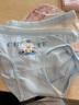 浪莎（LangSha）儿童内裤女童内裤5A抑菌少女发育期三角短裤4条装  蓝色小狗 130  实拍图