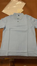 丝光棉100纯棉短袖T恤男士翻领纯色230g夏季新款百搭Polo衫上衣 浅蓝色 M 170/88A 实拍图