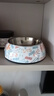 华元宠具（hoopet）狗狗碗狗盆不锈钢猫咪碗食盆喂食喝水宠物防打翻狗粮猫粮专用饭盆 双层-多彩骨头 打翻可退 m 实拍图