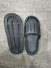 洁丽雅（Grace）居家情侣加厚拖鞋简约清新马卡龙色男女款凉拖凉拖鞋 灰蓝 40/41 实拍图