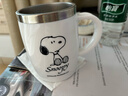 史努比（SNOOPY）保温杯 带手柄不锈钢办公保温杯水杯可爱杯子情侣杯420ML 白色 实拍图