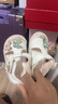 G.duck小黄鸭学步鞋夏季防滑女宝宝凉鞋公主鞋0-2-3-4岁婴幼儿软底 米白色 19 码 内长13.5厘米 实拍图