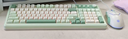 惠普（HP）K500F机械手感键盘 98配列多功能旋钮办公游戏台式电脑笔记本有线 键鼠套餐绿色 实拍图