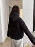 坦博尔羽绒服女短款面包服连帽外穿防寒保暖简约外套TBF330332J 黑色 XS (155) 实拍图