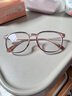 依视路（ESSILOR） 钻晶系列高清耐磨防蓝光近视超薄镜片专业配度数眼镜架男女镜框 TR90-全框-1069BR-茶色 镜框+依视路膜御防蓝光1.60现片 实拍图