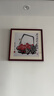 紫腾随轩齐白石装饰画新中式客厅背景墙面挂画卧室饭厅餐厅水墨虾壁画 荔枝A款 50*50cm红木色实木框 实拍图