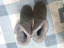 京策雪地靴男皮毛一体春季保暖面包大棉鞋情侣加绒加厚防滑东北老北京 100灰色绒面 42 实拍图