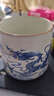 青花汝窑茶杯水杯陶瓷带盖茶水分离可定制送礼家用高档办公马克杯 汝窑青龙-办公杯 实拍图