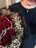 幽客玉品鲜花速递红玫瑰花束表白送女友老婆生日礼物全国同城配送 99朵红玫瑰花束—黑纱款 实拍图