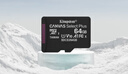 金士顿（Kingston）64GB TF（MicroSD） 存储卡 U1 A1 V10 内存卡 读速100MB/s 适配无人机/运动相机/switch/监控 实拍图