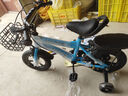 贝琦童（BEIQITONG）儿童自行车单车2-3-4-6-9-10岁男孩童车中大童女孩小孩宝宝脚踏车 尊享蓝【一体轮】暴君轮靠背后座 12寸适合身高（80-95)CM 实拍图