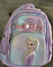 迪士尼（disney）书包小学生3-6年级护脊透气抑菌防泼水大容量紫色冰雪背包双肩包 实拍图