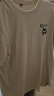名创优品（MINISO）短袖男纯棉休闲宽松夏季圆领百搭青少年潮流半袖t恤 卡其 L 实拍图