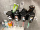 创京懿选牙刷架子置物架免打孔牙杯刷牙杯漱口杯子壁挂式家庭一家四口套装 灰色/牙刷杯架双人+两杯可拆卸易 实拍图
