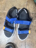 特步（XTEP）儿童童鞋男童夏季网革露趾凉鞋大童沙滩鞋 里昂蓝/黑 40码 实拍图