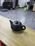 瓷牌茗茶具黑陶茶壶陶瓷功夫茶具泡茶壶过滤侧把防烫黑禅风粗陶普洱红茶单壶 【黑陶螺纹】茶壶 实拍图