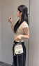 美杜撞色小双肩包新款精致迷你百搭链条后背包小背包撞色手提小书包 撞色手提小背包【白色无挂件】 实拍图