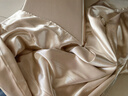 进出口重磅真丝四件套桑蚕丝床单高级感被套双面丝绸床上用品4 香槟金【顺丰速发】 1.8m床单款四件套-被套220*240cm 实拍图