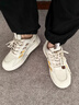 森馬男鞋2025秋季新款休闲百搭小白鞋子男士软底轻便厚底增高板鞋男款 米色 37 实拍图