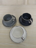古莜轻奢咖啡杯子高档欧式下午茶咖啡杯套装高颜值拉花杯碟拿铁杯深灰 实拍图