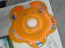 自游宝贝婴儿游泳圈新生儿宝宝脖圈双气囊防呛颈圈洗澡用具戏水玩具 橙色 M码(1-4个月 7-14斤) 实拍图