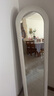 全品屋全身镜穿衣镜落地镜子挂门服装店试衣壁挂简约奶油风绒布150*40 实拍图