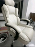 科幻猩电竞椅电脑游戏椅舒服久坐家用椅子办公椅可躺可升降椅座椅躺椅 超纤皮-米白+头枕+脚踏+海绵坐垫-钢制脚 滑轨扶手 实拍图