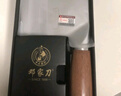 邓家刀锻打9铬不锈钢菜刀 红木刀柄 厨师切片刀 JCD-9216 实拍图