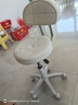 卓博凳子吧台椅升降椅美容凳滑轮凳转椅圆凳靠背椅子BTY03米白 实拍图