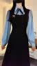 麓格立学院风长袖连衣裙子女春秋季黑色穿搭套装假两件小个子韩系气质 学院风连衣裙M【建议95-105斤】 实拍图