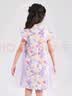 笛莎（DEESHA）女童2025夏印花网纱汉服旗袍 紫印花 165 实拍图