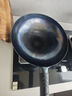 老聂家章丘铁锅不粘锅炒锅手工锻打传统老式家用炒菜锅手打无涂层不粘锅 老师傅五万锤锻打（烤蓝） 32cm 实拍图