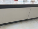 邦菲尼实木烤漆岩板电视柜茶几组合套装轻奢家用落地电视机柜 灰色柜【冰川白岩板】 1.8米电视柜 实拍图