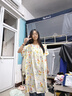 棉绸睡裙女夏薄款2025新款睡衣韩版甜美少女网红家居外穿裙子QM 白底彩花2301 均码 (90-140斤内穿) 实拍图