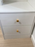 夏臣奶油风卧室床头柜置物架一体收纳柜小户型家用转角书架多功能高柜 A款:长50×宽50×高80/奶油白 实拍图