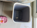 双艺家用垃圾桶卧室方形厨房卫生间客厅简约无盖压圈大号纸篓垃圾筒 灰白撞色中号【8L】特价款 实拍图