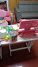 晶霄儿童学习桌椅套装作业课桌子小孩书桌写字桌学校小学生家用可升降 【尊享款】70*50桌面+海绵椅 粉 实拍图