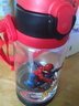 迪士尼（Disney）儿童水杯3-6-12岁宝宝吸管杯上学喝水杯子男女小学生直饮双饮水壶 经典 双盖款 520ml 蜘蛛侠红 实拍图